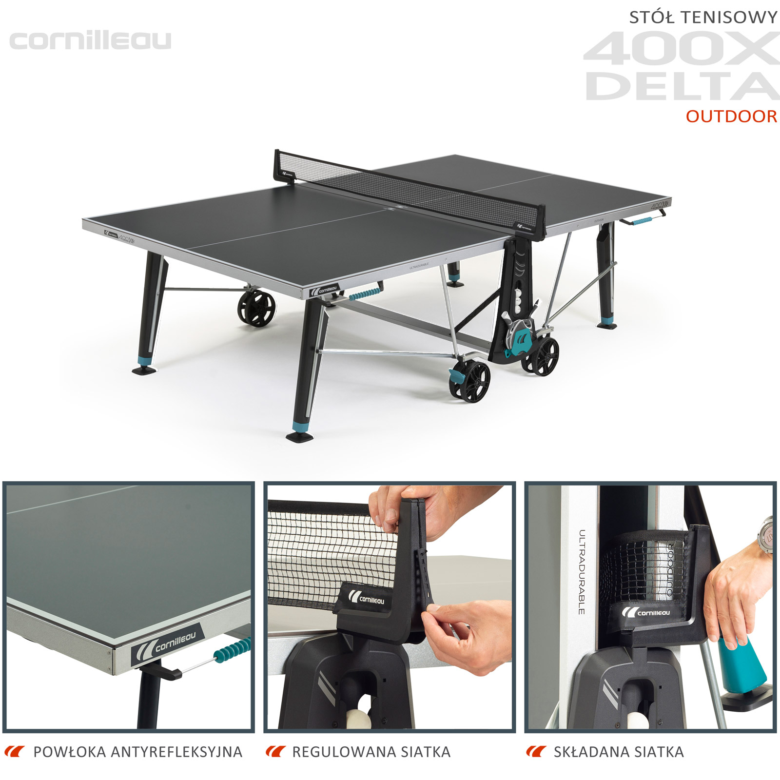 Stół Delta 400Xgray