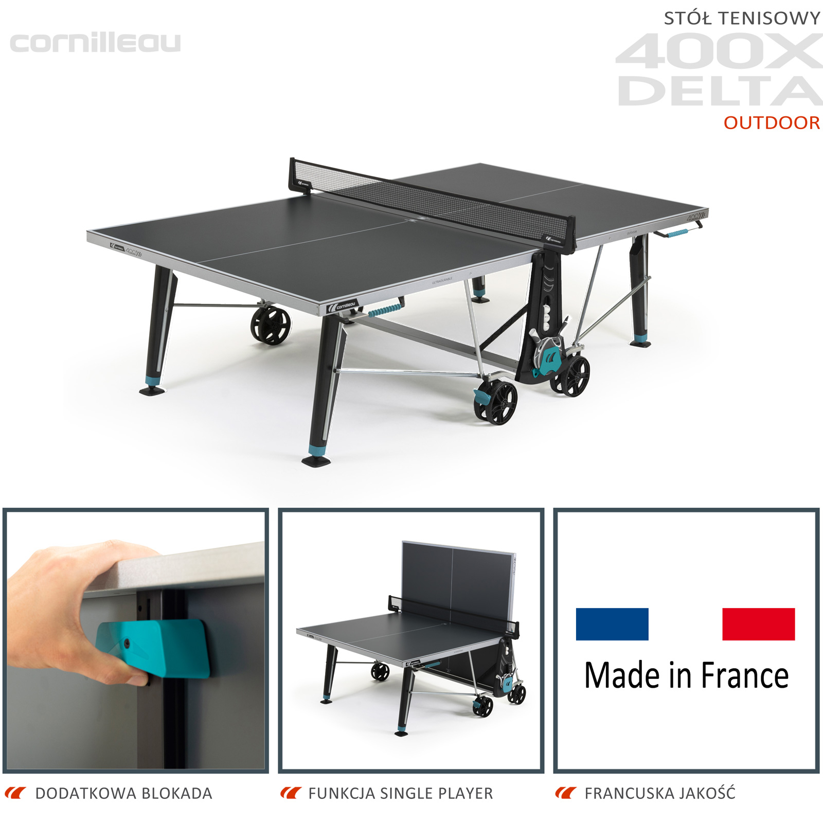 Stół Delta tenisowygray