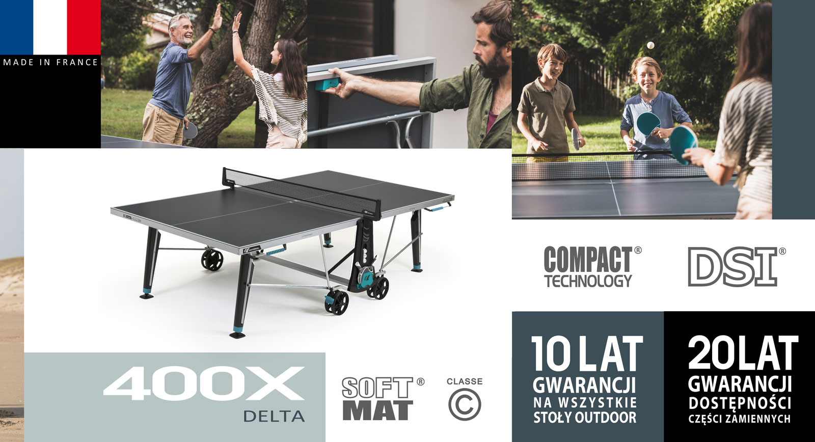 Stół Delta 400Xgray