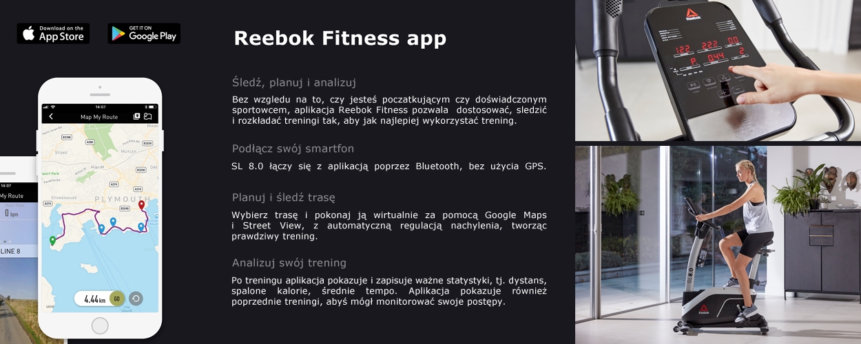 Reebok orbitrek programowany SL8.