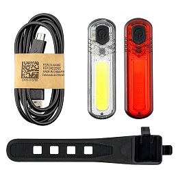 Lampy rowerowe ładowalne komplet MacTronic DuoSlim ABS0031