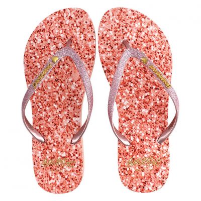 Klapki damskie japonki BeachyFeet Rose Shimmer BEWOGR01