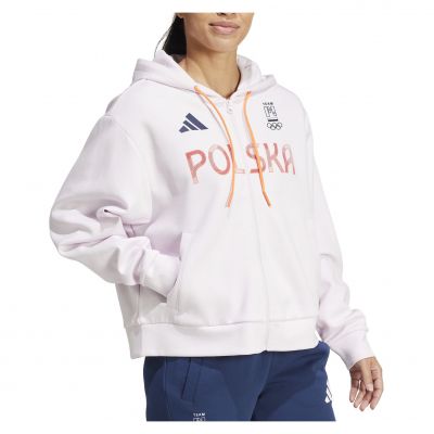 Bluza damska adidas NOC Poland Full-Zip biała JF6705