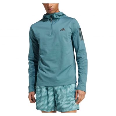 Bluza do biegania męska adidas Own the Run Winterized Half Zip Hoodie JW9655