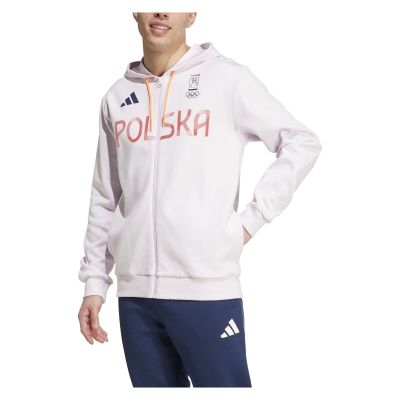Bluza męska adidas NOC Poland Full-Zip biała JF6684