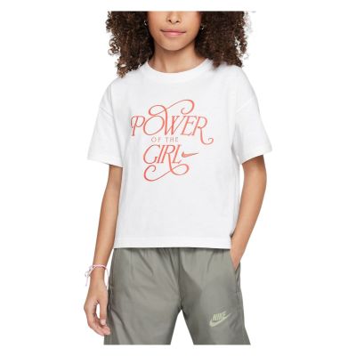 Koszulka dla dziewcząt Nike Sportswear Power Of The Girl HM6305