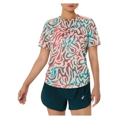 Koszulka do biegania damska Asics Road All Over Print SS 2012D225