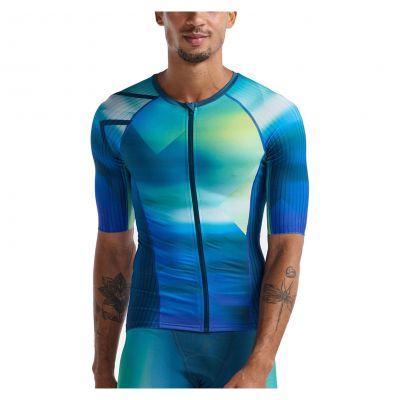 Koszulka do triathlonu męska 2XU Aero Tri Sleeve Top MT6662a