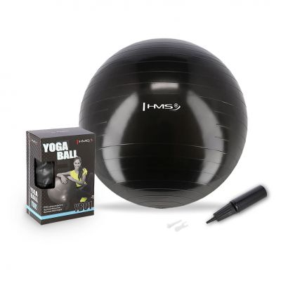 Piłka gimnastyczna HMS black 55cm YB01