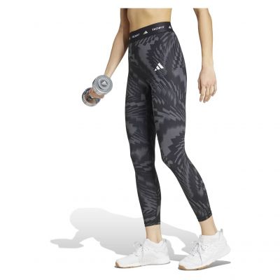 Spodnie legginsy treningowe damskie adidas TECHFIT Printed 7/8 JN0522