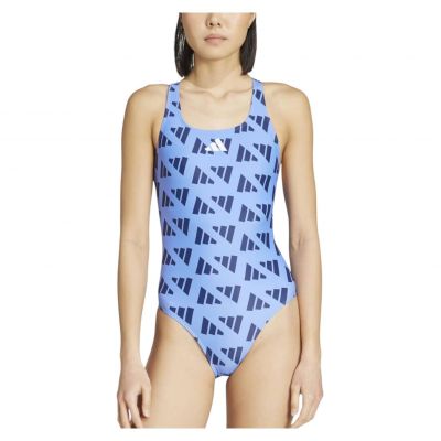 Strój kąpielowy dziewczęcy adidas Logo Graphic V-Back Swimsuit JM3735