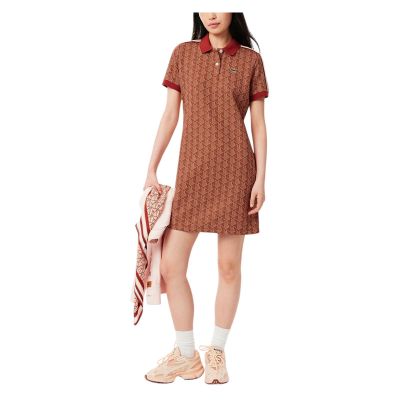 Sukienka Lacoste Slim Fit z żakardowym monogramem EF2655