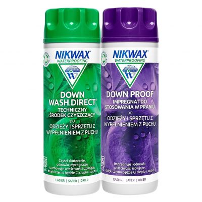 Zestaw impregnatów Nikwax DownWash/DownProof 2x300ml
