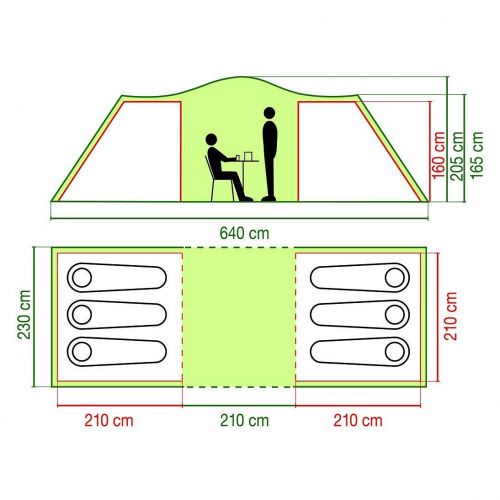 Namiot kempingowy 6 osobowy Coleman Ridgeline 6 Plus