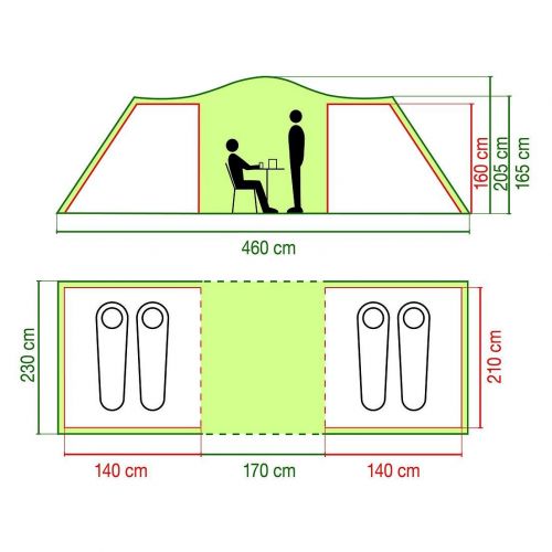 Namiot kempingowy 4 osobowy Coleman Ridgeline 4 Plus