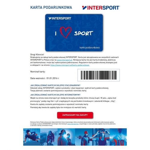 Karta podarunkowa PDF - Blue