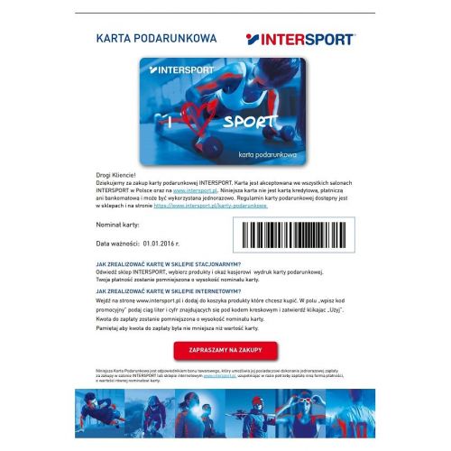 Karta podarunkowa PDF - Fitness