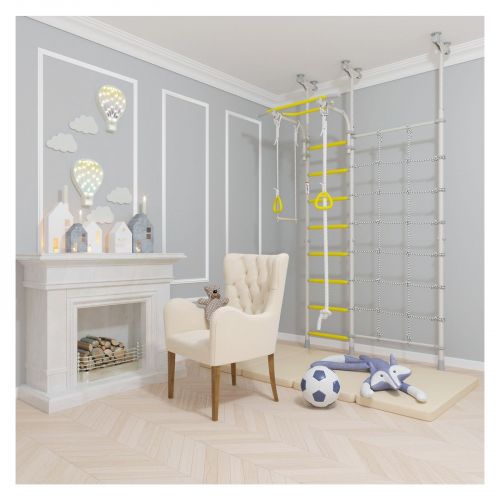 Drabinka gimnastyczna do ćwiczeń Wallbarz Funny Monkey 9D biała