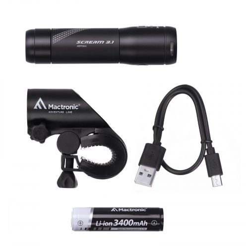 Lampa rowerowa 2w1 MacTronic Scream 3.1 900lm ABF0064