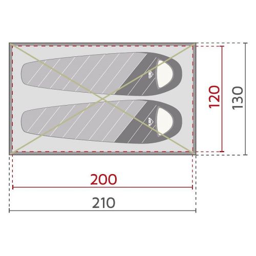 Namiot turystyczny 2-osobowy McKinley Vega 10.2 289509