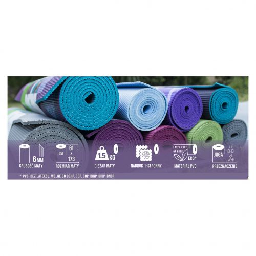 Mata do jogi dwustronna Gaiam Zara Rouge 6 mm 63368