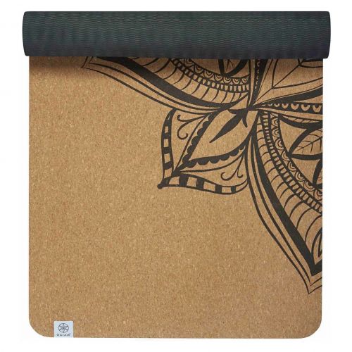 Mata do jogi z korka Gaiam Printed Cork Mandal 5 mm 63495