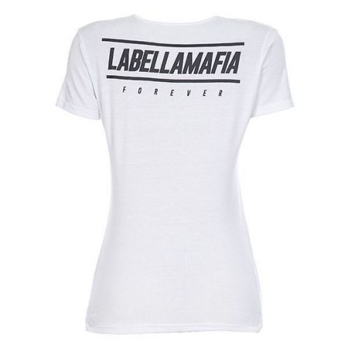 Koszulka damska do treningu Labellamafia Essentials Stripe White FBL17301