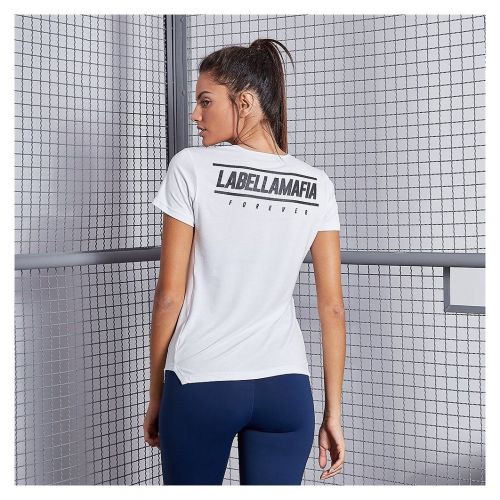 Koszulka damska do treningu Labellamafia Essentials Stripe White FBL17301