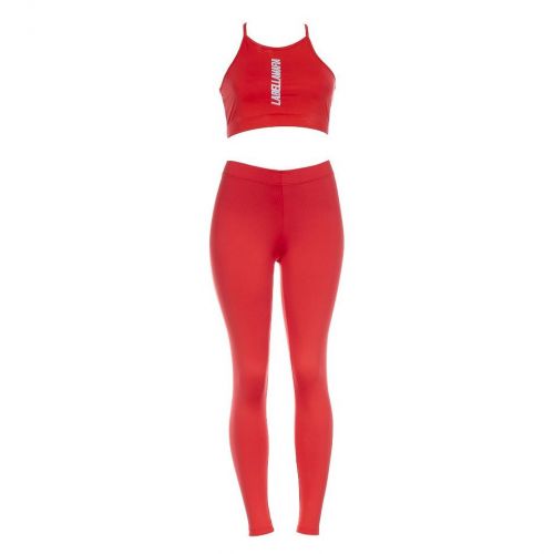 Komplet damski do treningu Labellamafia Fitness Set Red FCJ17310