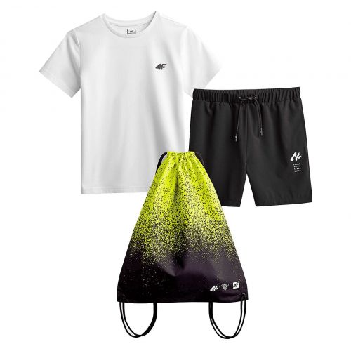 Komplet dla chłopców: koszulka, spodenki i worek 4F HJZ22-JSETRM001