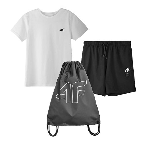 Komplet dla chłopców: koszulka, spodenki i worek 4F HJZ22-JSETRM001