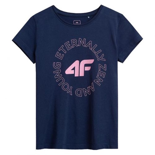 Koszulka bawełniana dla dziewcząt 4F Girl HJZ21-JTSD002B 