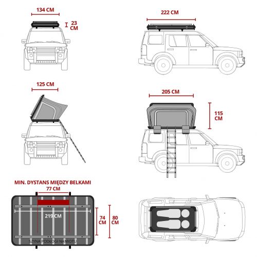 Namiot dachowy Dutsch Mountains Slide