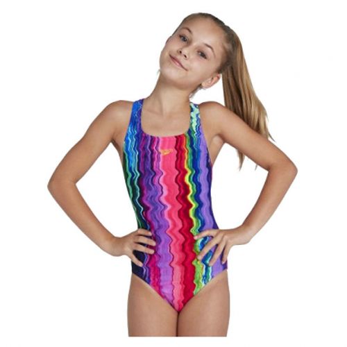 Strój kąpielowy dla dziewczynek Speedo Digital Allover Medalist Girl 8-12520