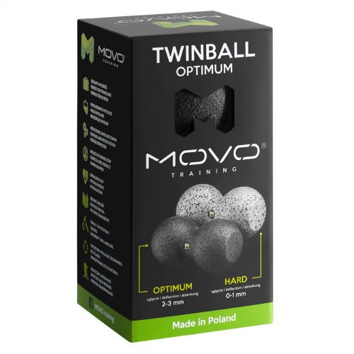 Piłka do masażu podwójna roller 12cm Optimum Twinball Movo