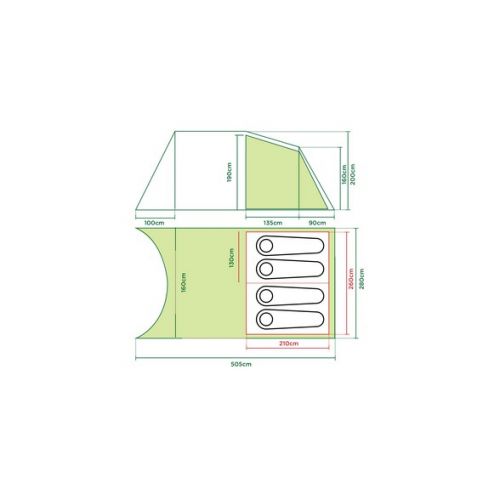 Namiot 4-osobowy Coleman Da Gama 4