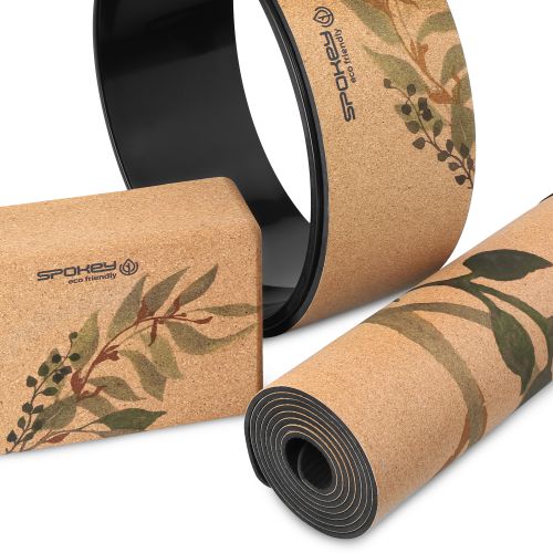 Zestaw do jogi: mata, kostka i koło Spokey Savasana Set 929895