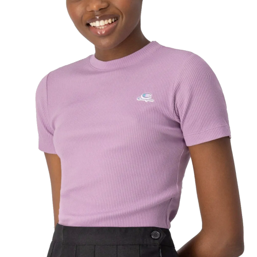 Koszulka bawełniana damska Champion Slim Fit C Logo 114933