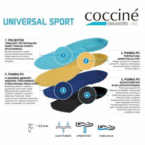 Wkładki do butów Coccine Universal Sport 6657/25
