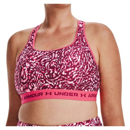 Biustonosz sportowy Under Armour Mid Crossback Printed Sports Bra 1361042