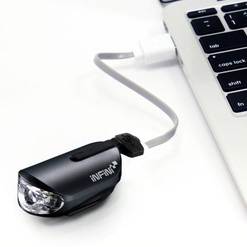 Lampa rowerowa przednia Infini Olley USB 210P-B
