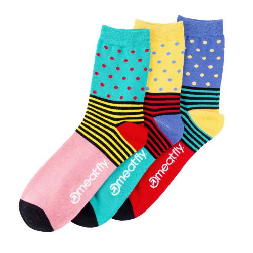 Skarpety bawełniane Meatfly Stripes Dot 3P