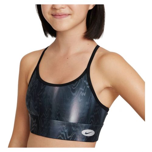 Biustonosz sportowy dla dziewcząt Nike Dri-FIT Indy Icon Clash DV3299