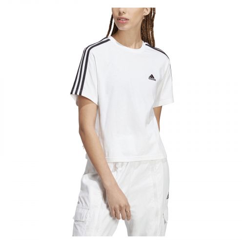 Koszulka damska adidas Essentials 3-stripes Single Jersey Crop Top HR4915