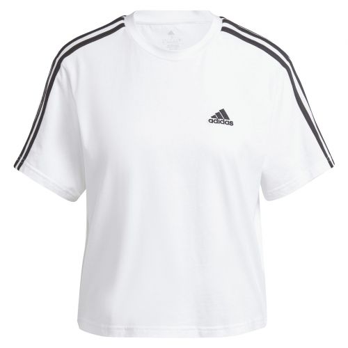 Koszulka damska adidas Essentials 3-stripes Single Jersey Crop Top HR4915