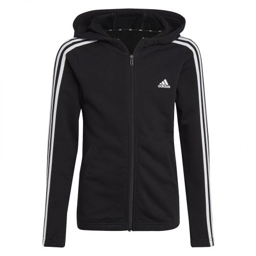 Bluza sportowa dla dziewcząt adidas Essentials 3_stripes FZ Hoodie IC3634