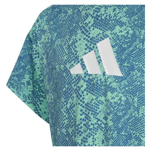Koszulka sportowa dla dziewcząt adidas Junior Girls Training Aeroready Animal Print IC0359