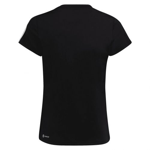 Koszulka treningowa dla dziewcząt adidas Train Essentials Aeroready 3-Stripes Slim-Fit HR5772