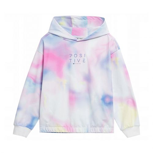 Bluza sportowa z kapturem dla dziewcząt 4F 4FJSS23TSWSF275