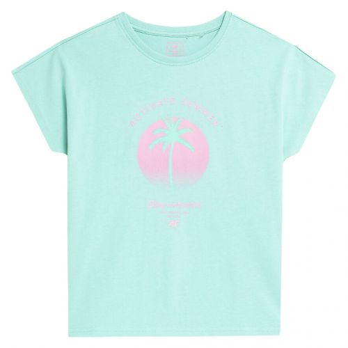 Koszulka sportowa dla dziewcząt 4F 4FJSS23TTSHF397